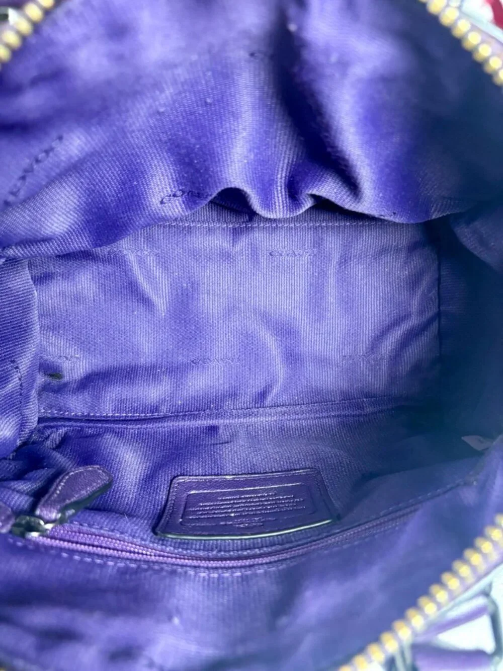 Coach Rhyder 24 Satchel in Deep Plum/Purple with Charm - Picture 12 of 15